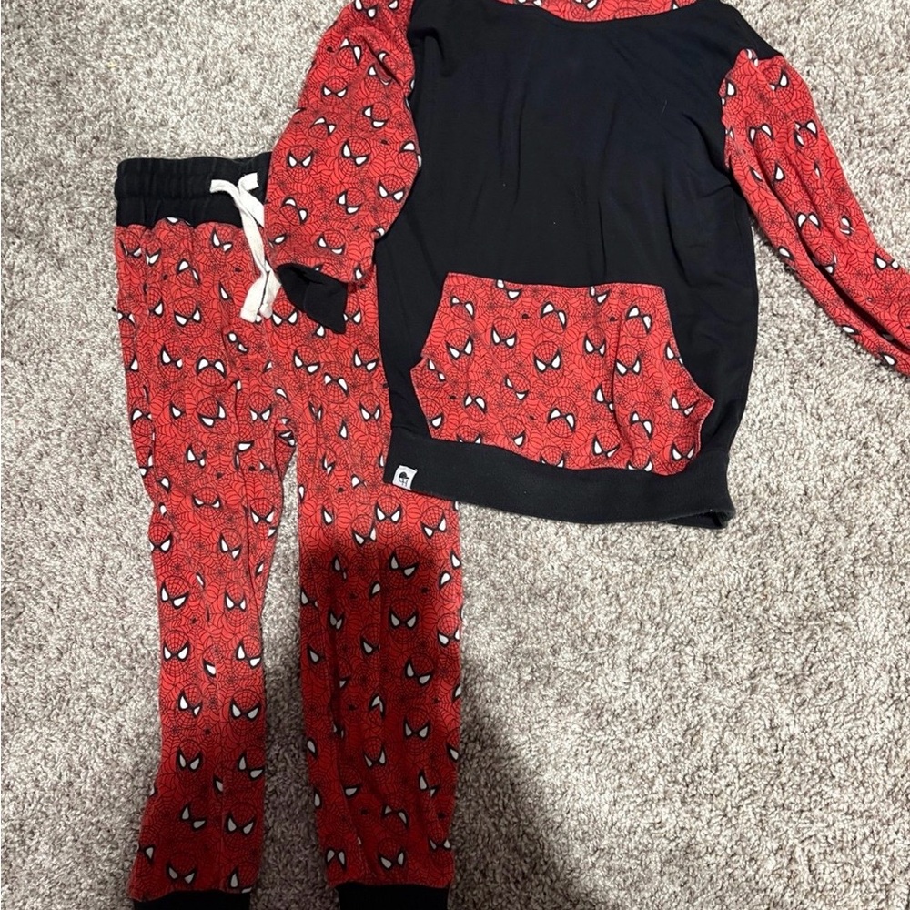 Kids Red and Black Matching Set